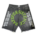 PP Men's Denim Shorts — Persistence Pays, No Vices